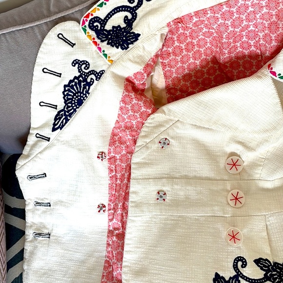 ANTHROPOLOGIE embroidered corduroy jacket blazer - Picture 11 of 13